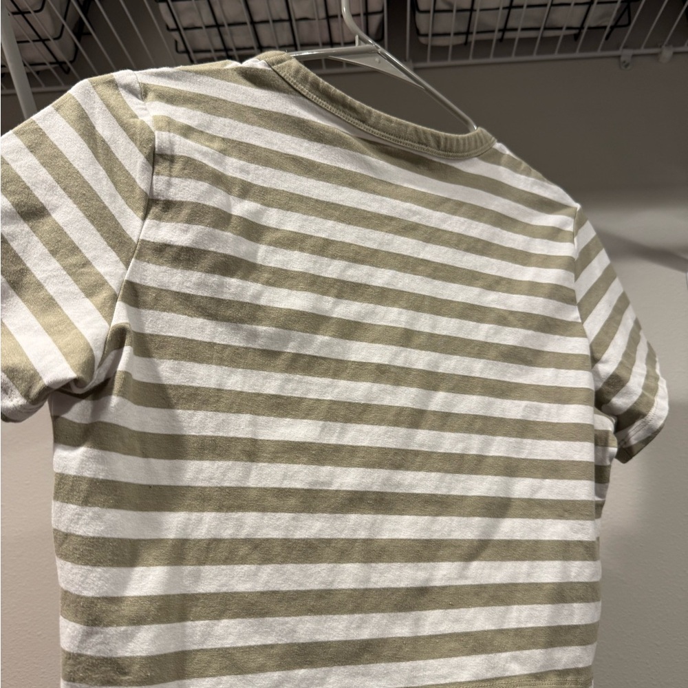 Cotton on stripped cropped tee